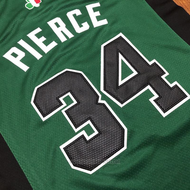 Camiseta Boston Celtics Paul Pierce #34 Hardwood Classics Throwback 2007-08 Verde